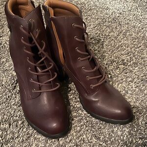 Style & Co. Dark Brown Lace-Up Boots